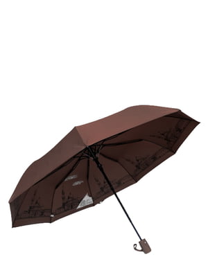 Зонт-полуавтомат коричневый | 5904928