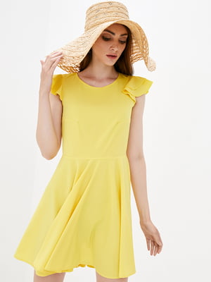 Платье А-силуэта желтое | 5899628