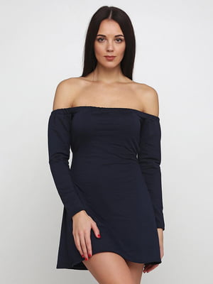 Сукня А-силуету темно-синя | 5899960
