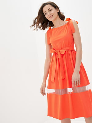 Платье А-силуэта оранжевое | 5900133