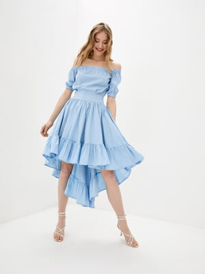 Сукня А-силуету блакитна | 5900144