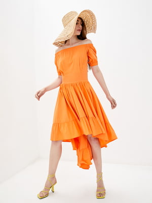 Платье А-силуэта оранжевое | 5900150