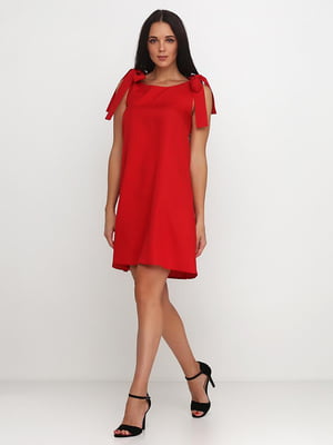 Платье А-силуэта красное | 5900227