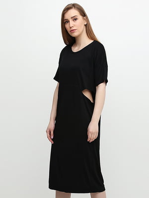 Платье А-силуэта черное | 5900351