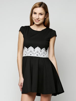 Платье А-силуэта черное | 5900355