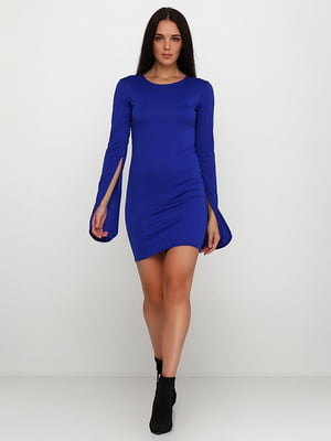 Платье-футляр синее | 5900420