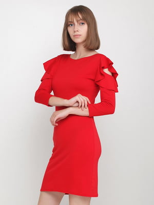 Платье-футляр красное | 5900449