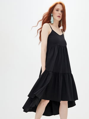 Платье А-силуэта черное | 5900529