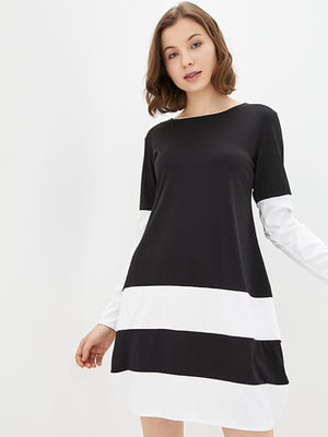 Сукня А-силуету чорно-біла | 5900570