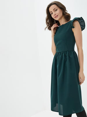 Платье А-силуэта зеленое | 5900818