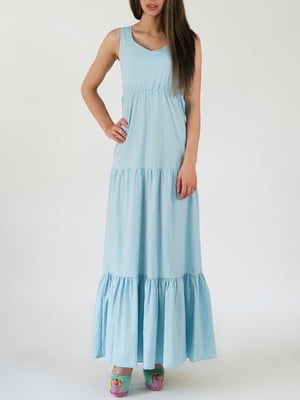 Сукня А-силуету блакитна | 5900854