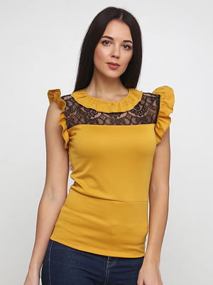Блуза горчичного цвета | 5901132
