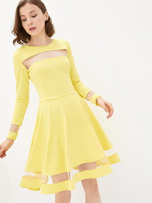 Платье А-силуэта желтое | 5901250
