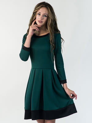 Платье А-силуэта зеленое | 5902212