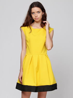 Платье А-силуэта желтое | 5902459