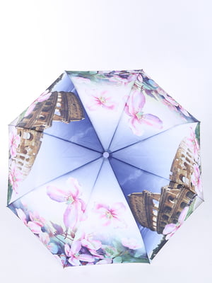 Зонт-полуавтомат разноцветный в принт | 5903295