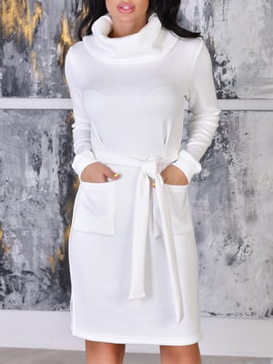 Платье-свитер белое | 5907081