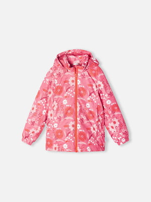 Куртка рожева з квітковим принтом | 5908718
