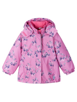 Куртка розовая с цветочным принтом | 5908831