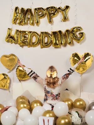 Набор воздушных шаров «Happy wedding» | 5910006