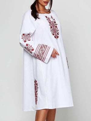 Платье-вышиванка белое с орнаментом | 5914149