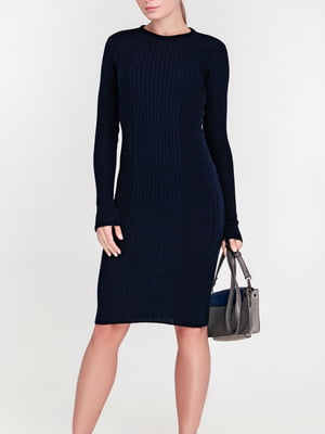 Платье-свитер темно-синее | 5915168