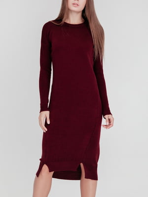 Платье-свитер бордовое | 5915170