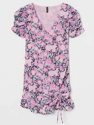 Платье-футляр фиолетовое в цветочный принт | 5917323