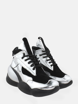 Кросівки сріблясто-чорного кольору | 5914922