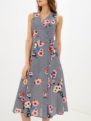 Сукня А-силуету у смужку та квітковий принт | 5918604