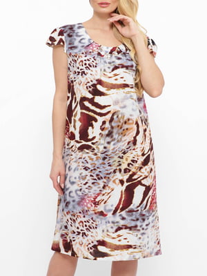 Сукня А-силуету різнокольорова з малюнком | 5919069