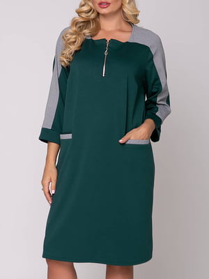 Сукня А-силуету зелена | 5919170