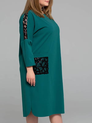 Сукня А-силуету бірюзового кольору | 5919206
