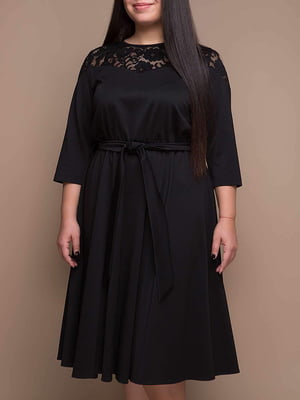 Платье А-силуэта черное | 5919218