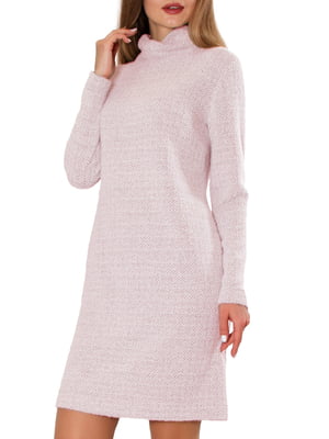Платье-свитер розовое с узором | 5921606