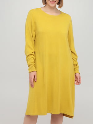 Платье А-силуэта желтое | 5921969
