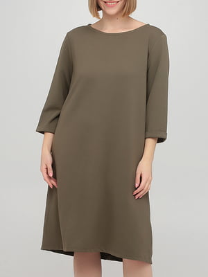 Сукня А-силуету кольору хакі | 5921974