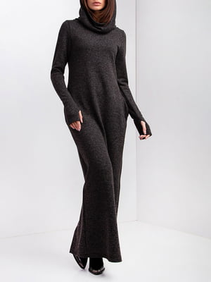 Сукня-светр чорна з начосом | 5923990