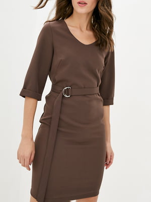 Сукня-футляр коричнева | 5924033