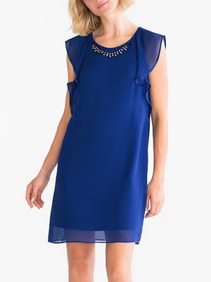 Платье-футляр синее | 5922012