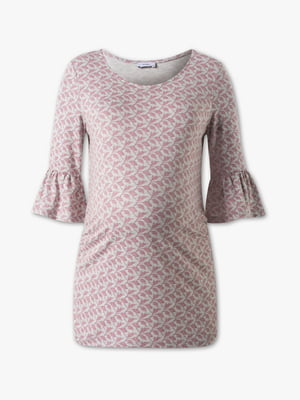 Блуза для беременных серая с принтом | 5922265