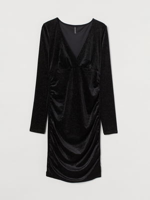 Сукня-футляр чорна велюрова | 5923297