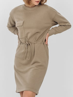Сукня А-силуету оливкового кольору | 5929074