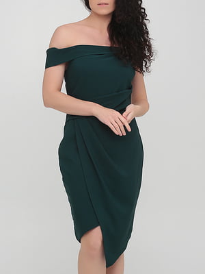 Сукня-футляр темно-зелена | 5929713