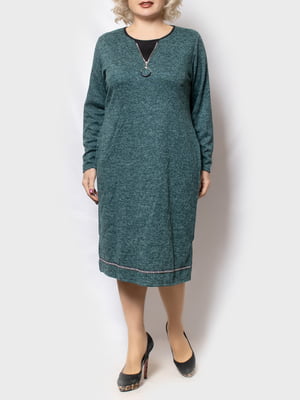 Платье-свитер зеленое | 5930107