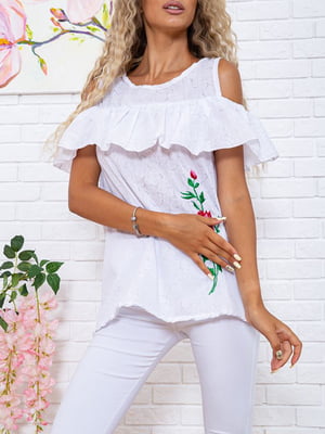 Блуза белая с вышивкой | 5932102