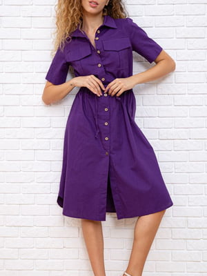Платье-рубашка фиолетовое | 5932769