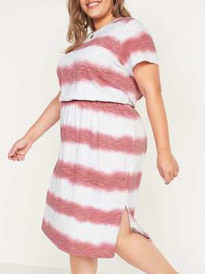 Сукня-футболка комбінованого кольору у смужку | 5933517