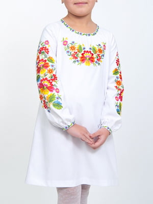 Платье-вышиванка белое | 5934040