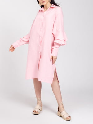 Платье-рубашка розовое | 5936176